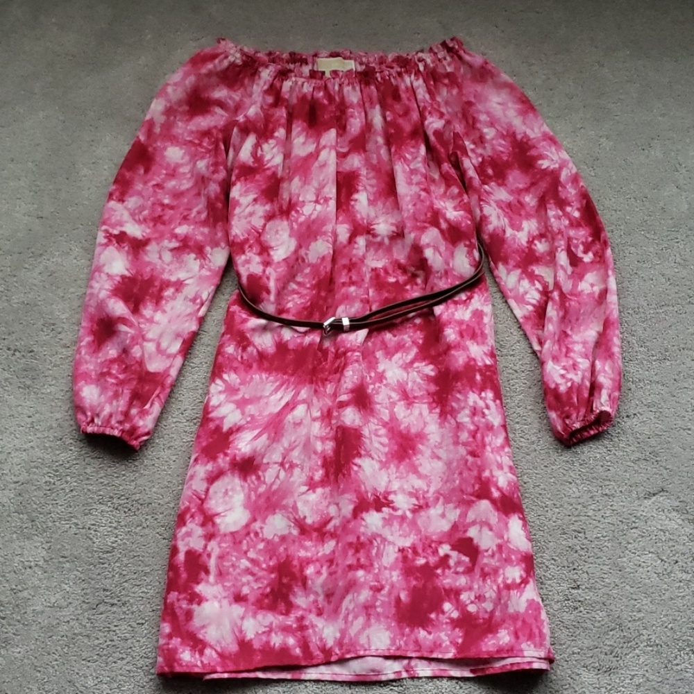 Michael Kors off the shoulder silk dress